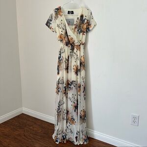 the moon floral maxi dress